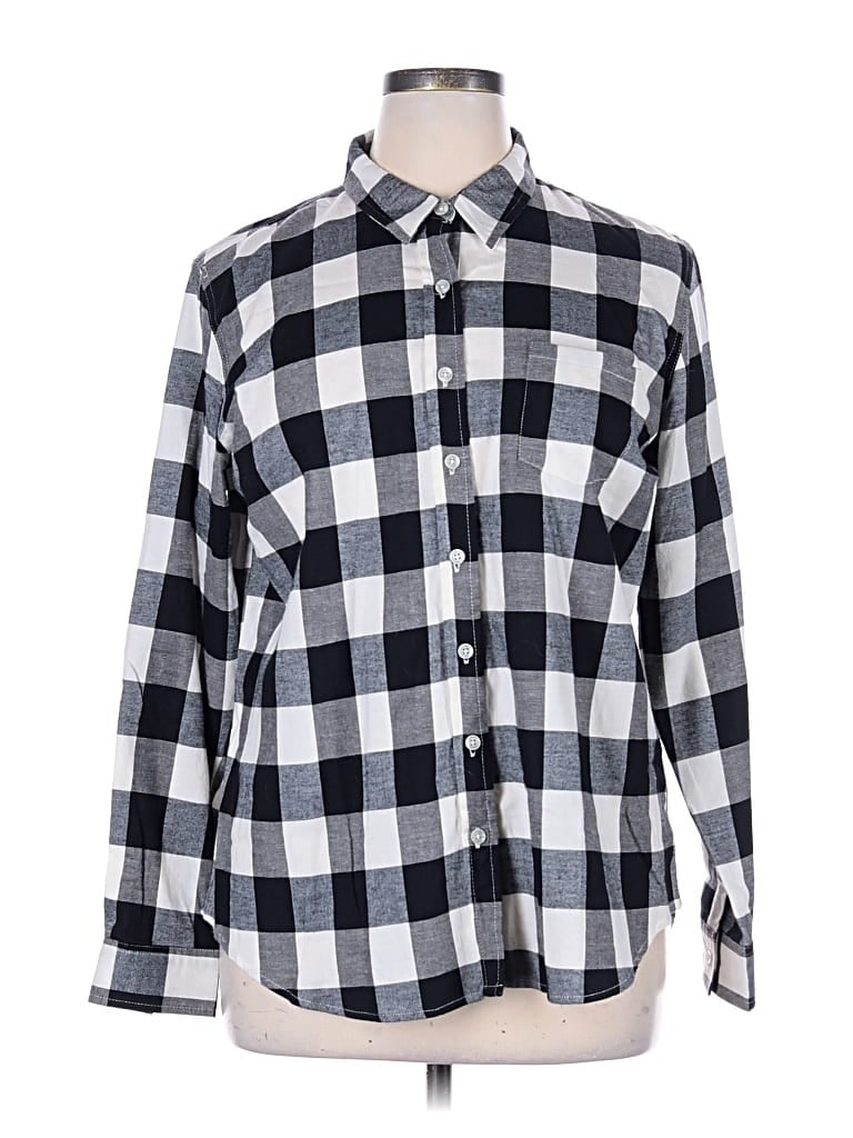 Pre-owned Weatherproof Long Sleeve Button Down Shirt In Black