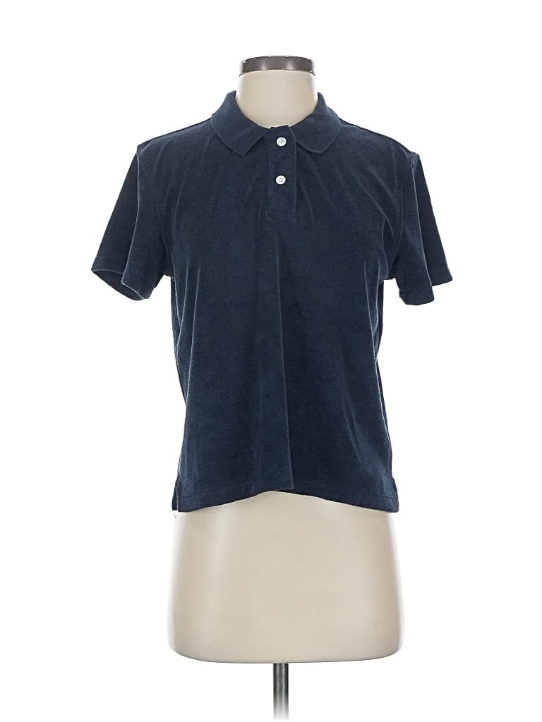 Pre-owned Outerknown Short Sleeve Polo Shirt In Blue