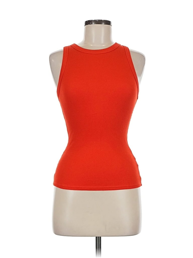 Pre-owned A New Day Tank Top Orange Halter Neckline Tops