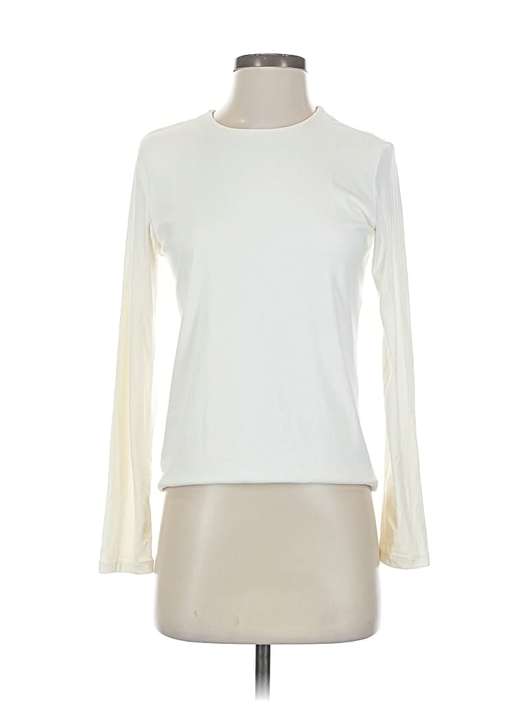 Pre-owned Banana Republic Long Sleeve T-shirt In White