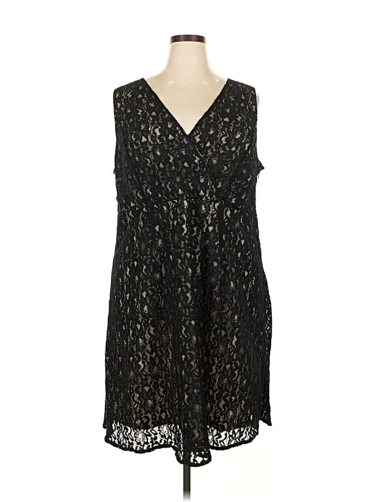 Pre-owned Lane Bryant Casual Dress In Black