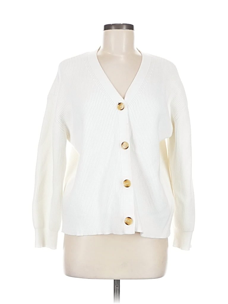 Pre-owned Unbranded Cardigan Sweater In White