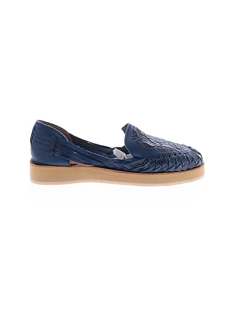 Pre-owned Assorted Brands Flats In Blue
