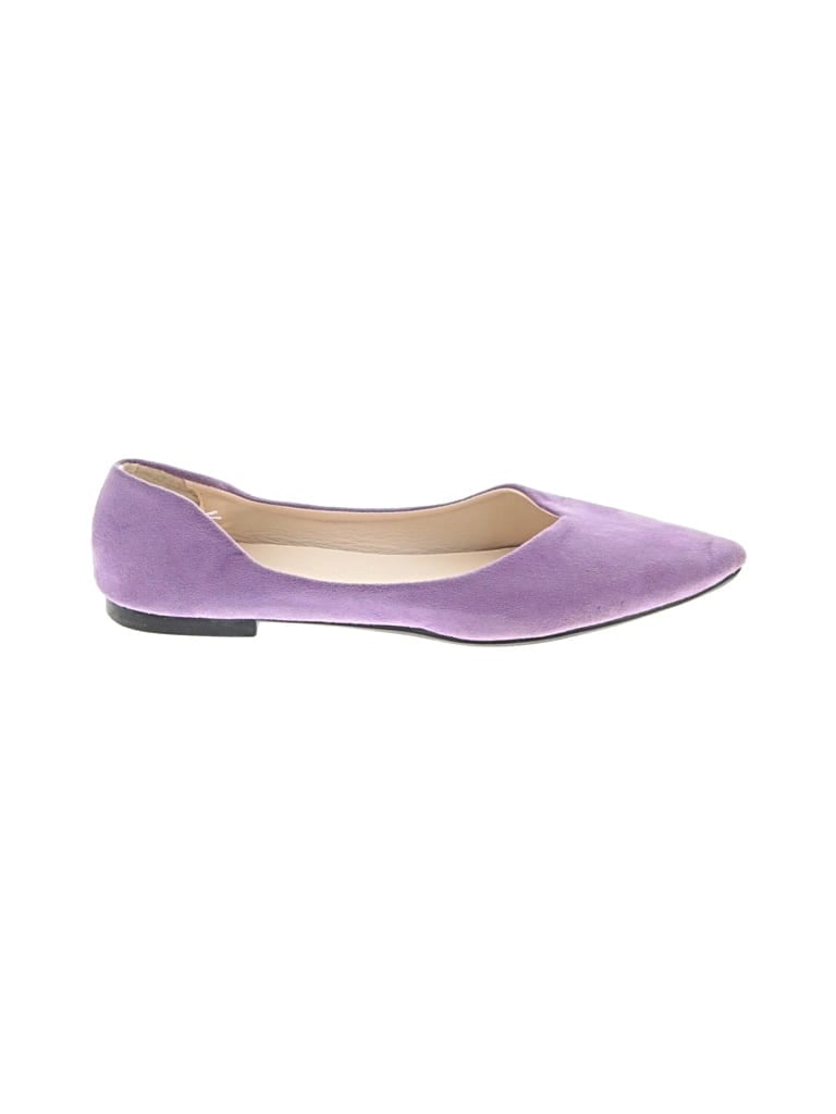 Pre-owned Fashion Flats In Purple