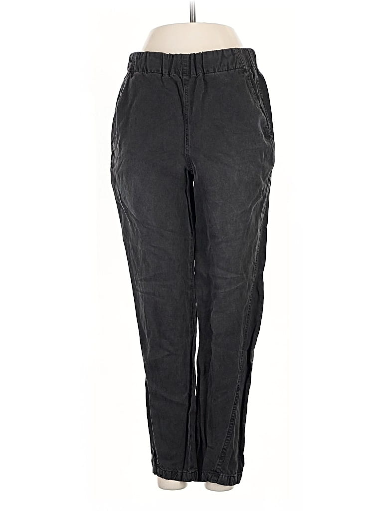 Pre-owned Amo Linen Pants In Black