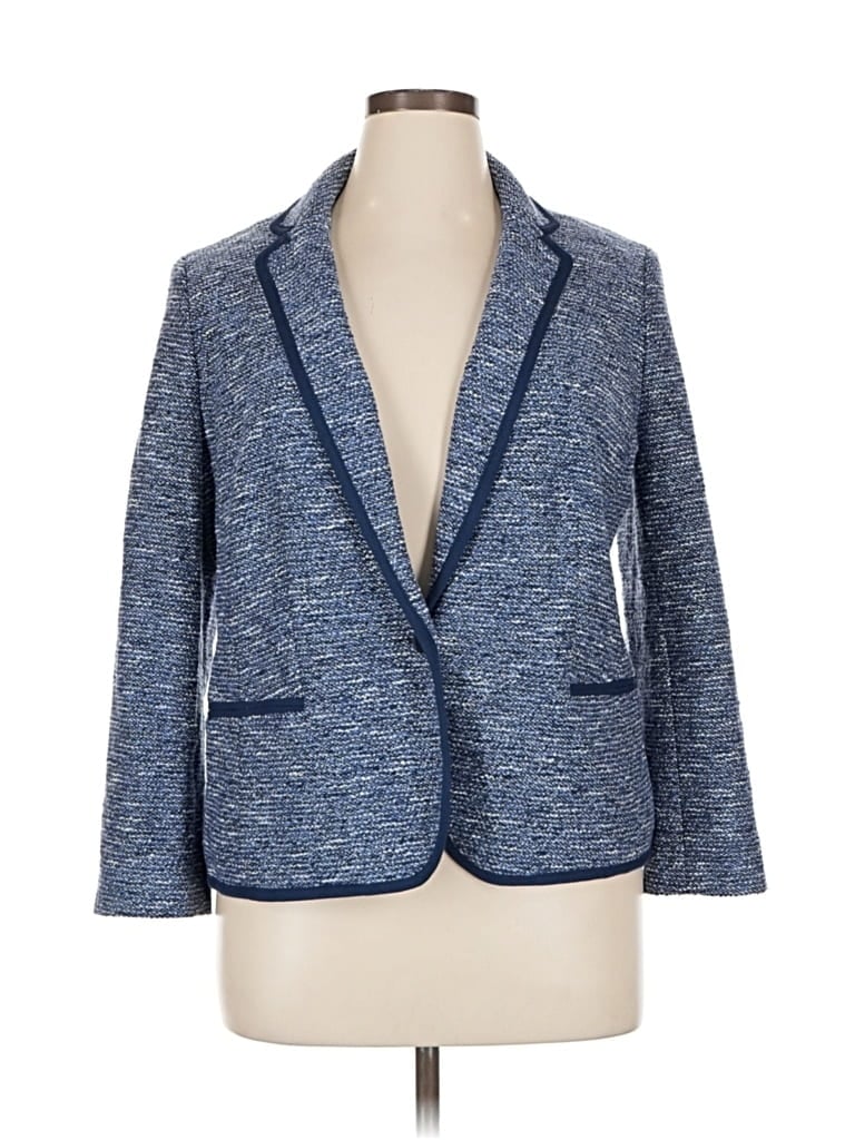 Pre-owned Talbots Blazer Jacket In Blue