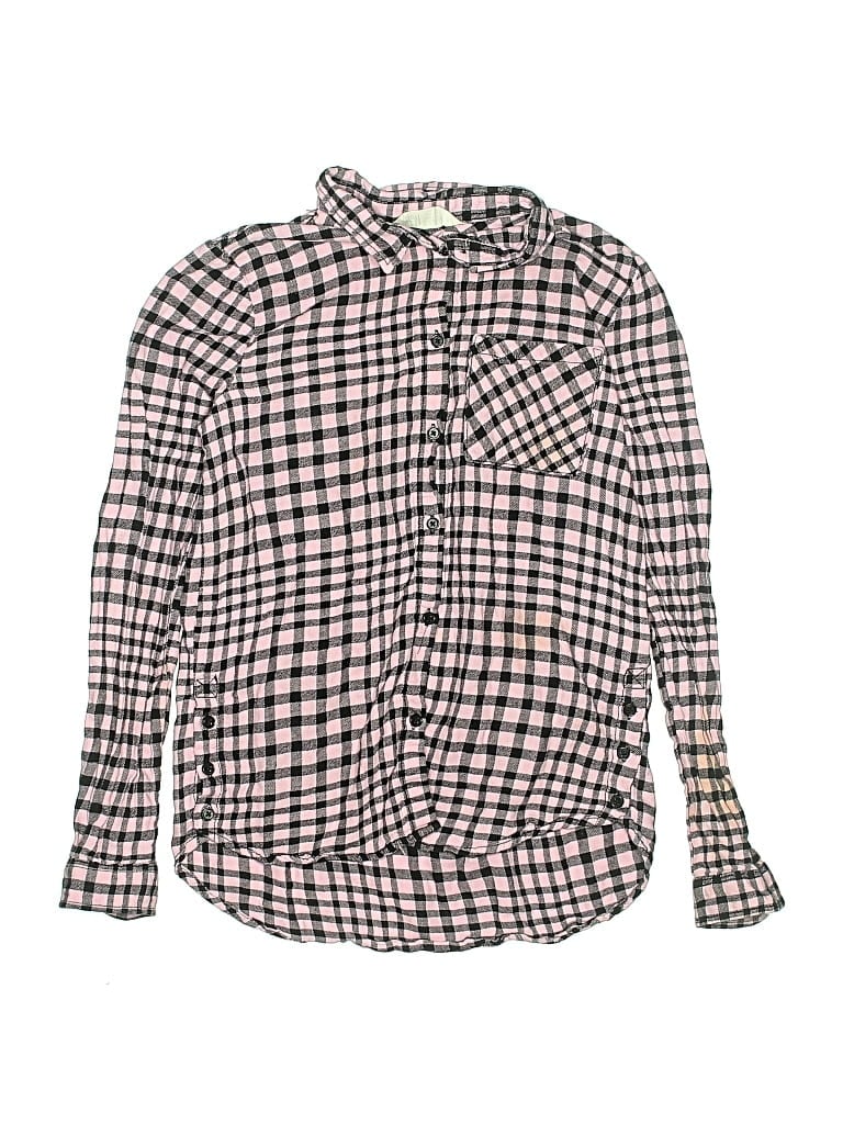 Pre-owned H&m Kids' Long Sleeve Button Down Shirt In Pink