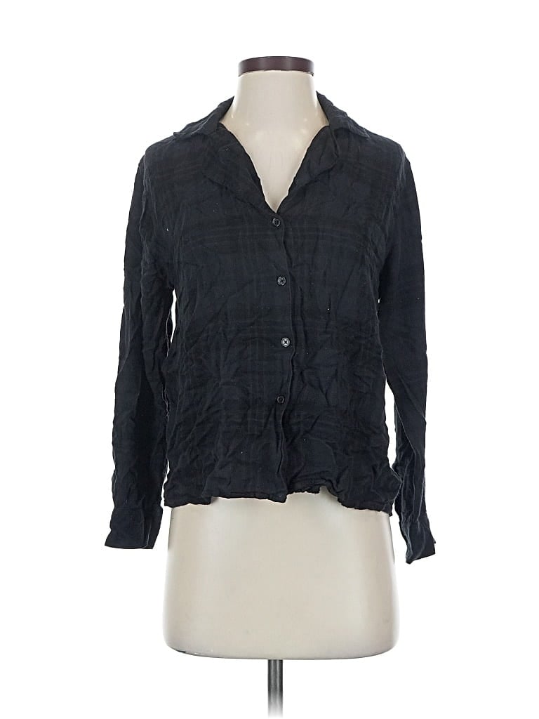 Pre-owned Rails Long Sleeve Blouse In Black