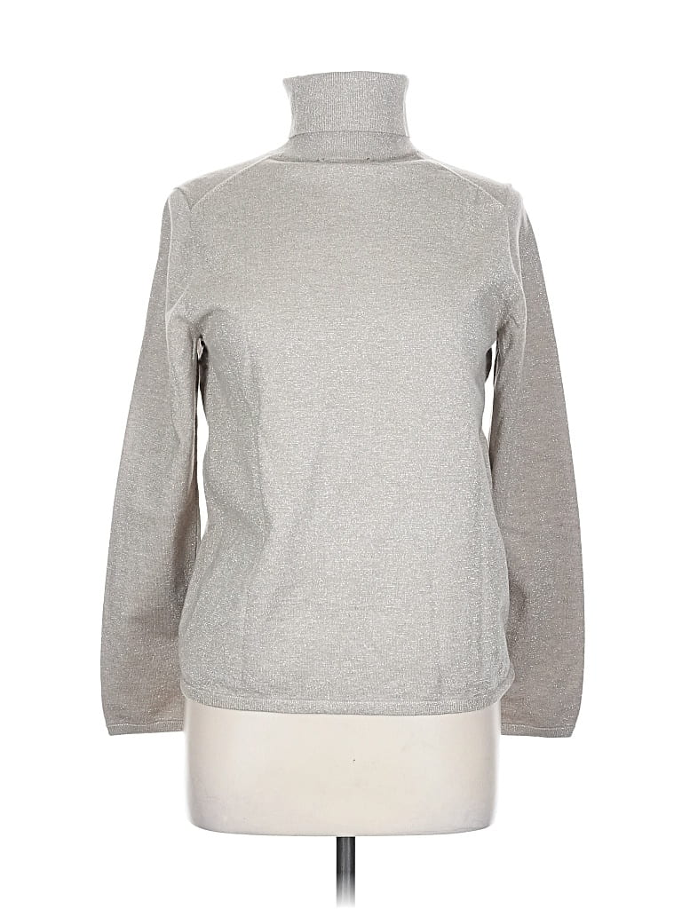 Pre-owned Ann Taylor Turtleneck Sweater In Gray