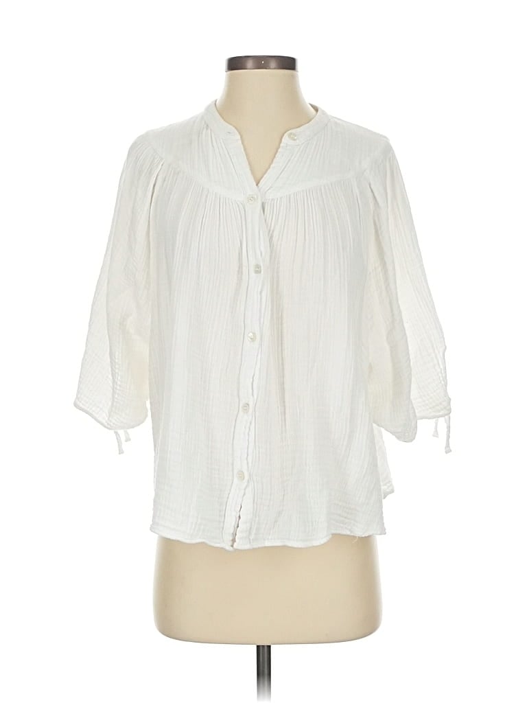 Pre-owned Felicite 3/4 Sleeve Blouse In White