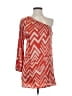 Indah Chevron-herringbone Orange Casual Dress Size XS - photo 1