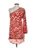 Indah Chevron-herringbone Orange Casual Dress Size XS - photo 2