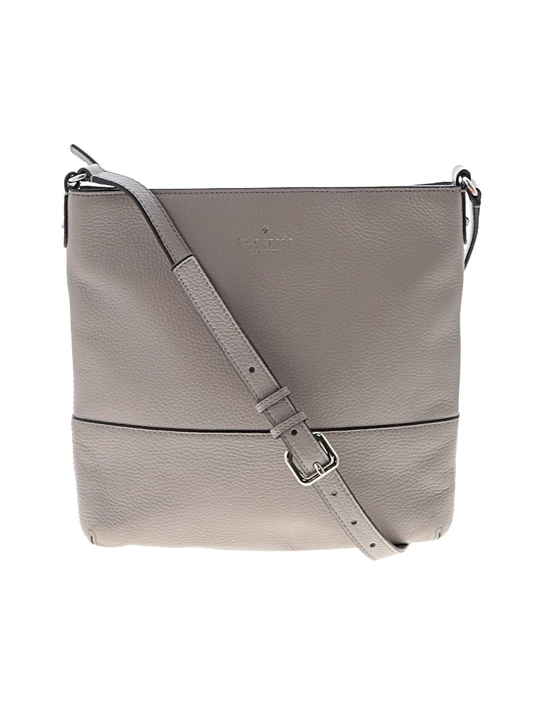 Pre-owned Kate Spade New York Leather Crossbody Bag In Gray