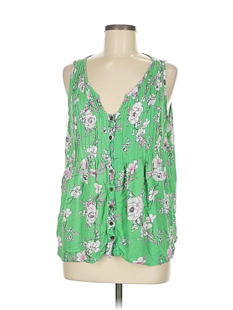 Pre-owned Torrid Sleeveless Blouse In Green