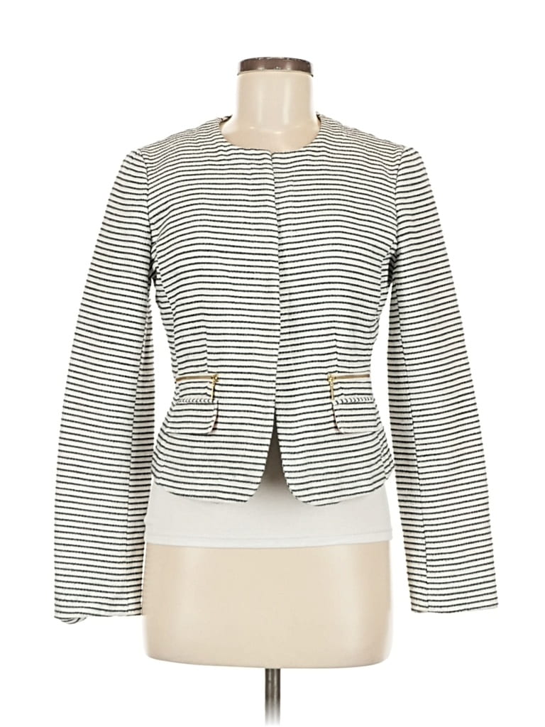 Pre-owned Katherine Barclay Blazer Jacket In White