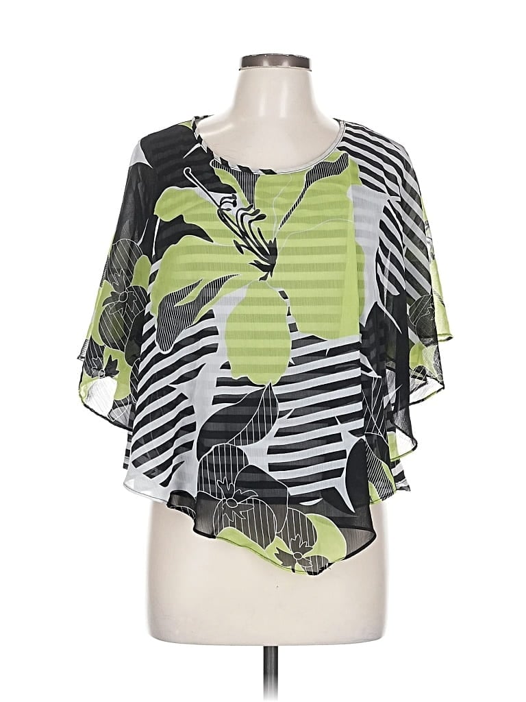 Pre-owned Alfred Dunner Short Sleeve T-shirt In Green