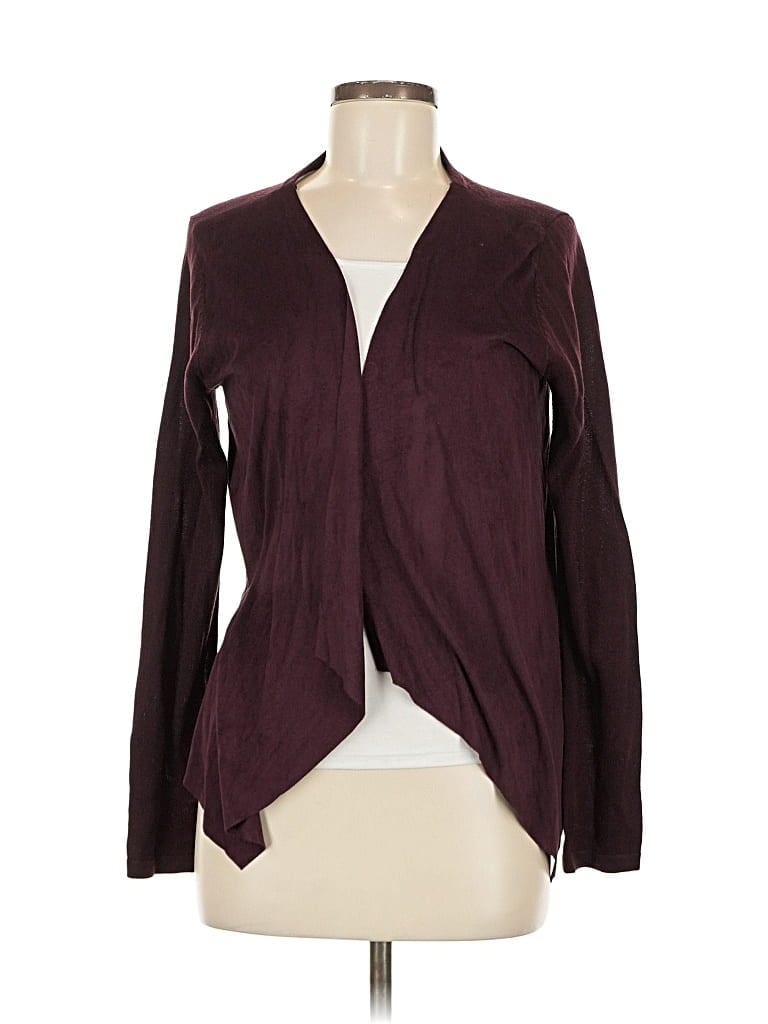 Pre-owned New York And Company Cardigan Sweater In Burgundy