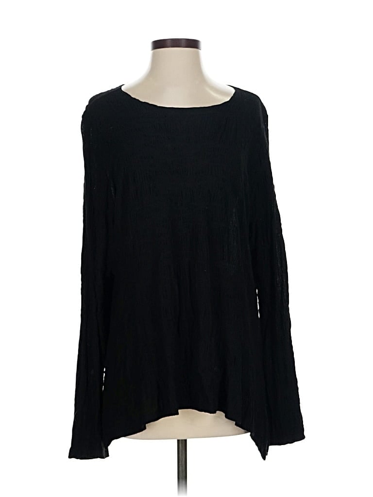 Pre-owned Assorted Brands Long Sleeve Blouse In Black