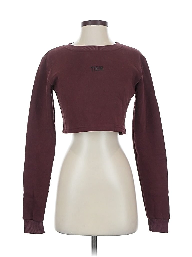 Pre-owned Assorted Brands Sweatshirt In Burgundy