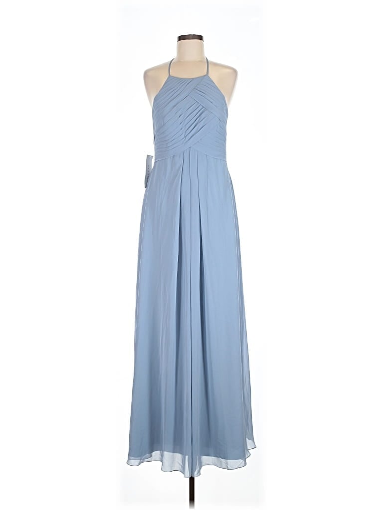 Pre-owned Azazie Cocktail Dress In Blue