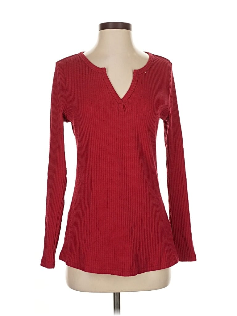Pre-owned Unbranded Long Sleeve T-shirt In Red