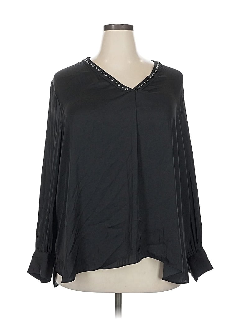 Pre-owned Vince Camuto Long Sleeve Blouse In Black