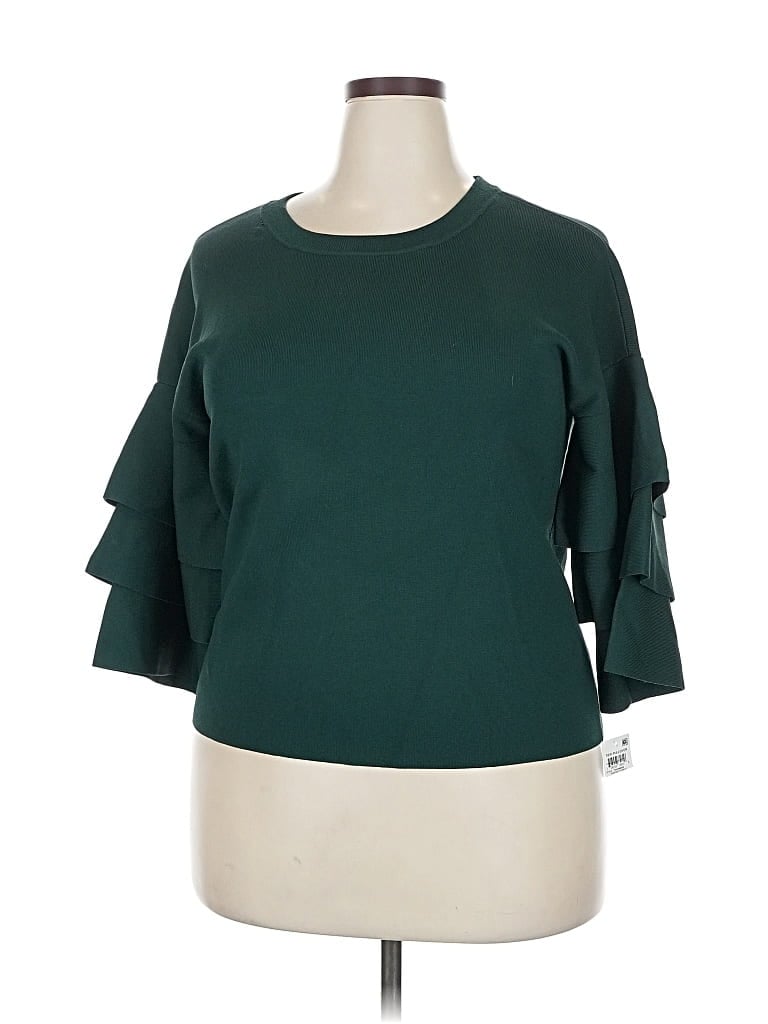 Pre-owned Inc International Concepts Cardigan Sweater In Green