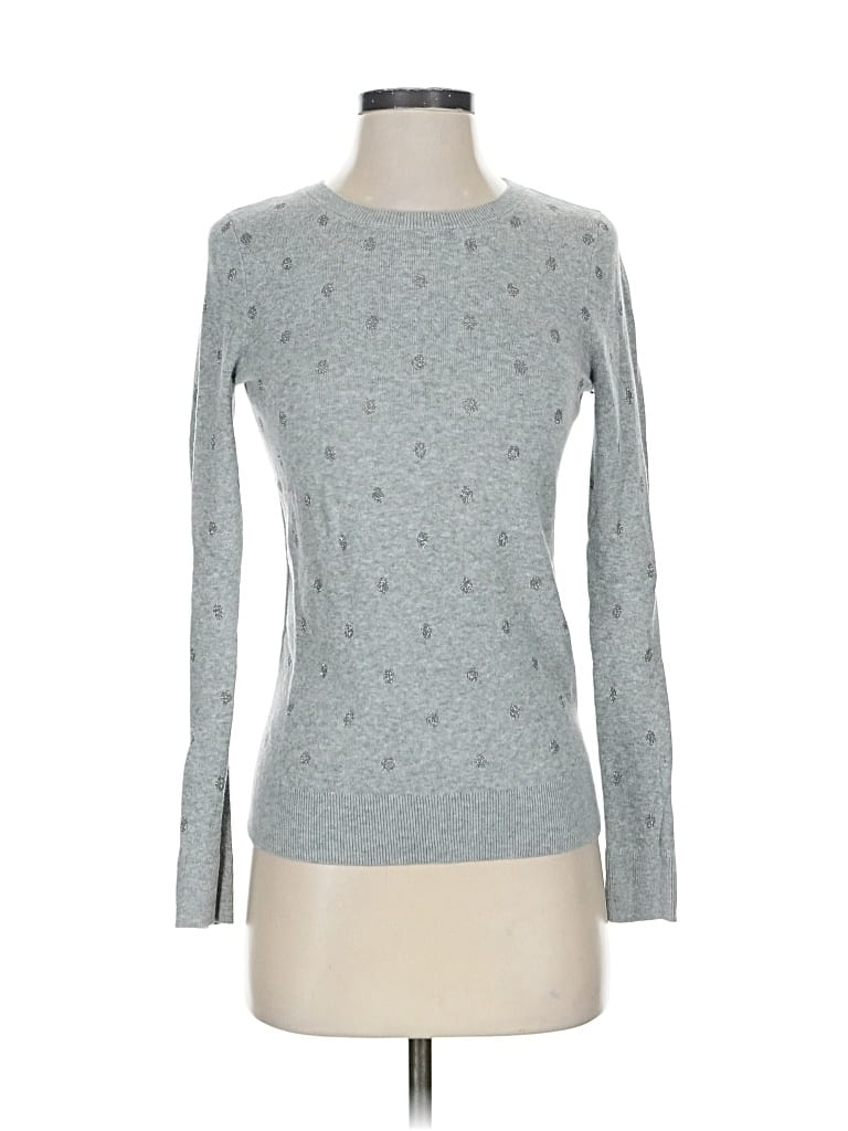 Pre-owned Ann Taylor Loft Outlet Pullover Sweater In Silver