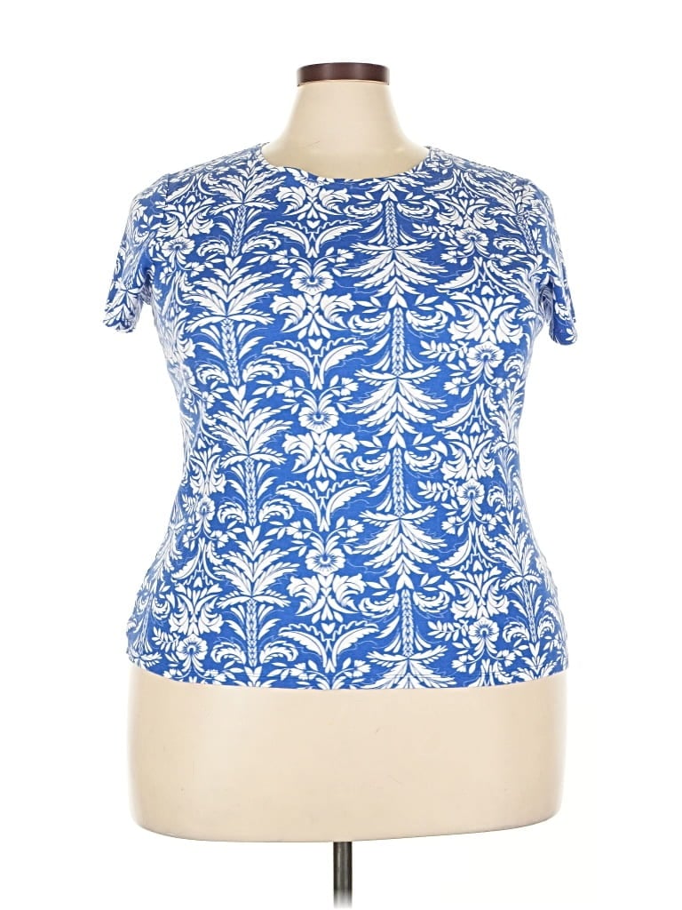 Pre-owned Croft & Barrow Short Sleeve T-shirt In Blue