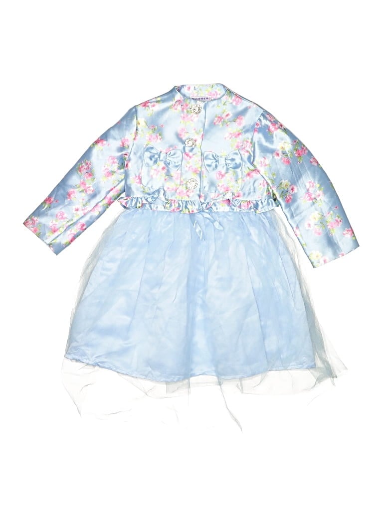 Pre-owned Blueberi Boulevard Kids' Dress In Blue