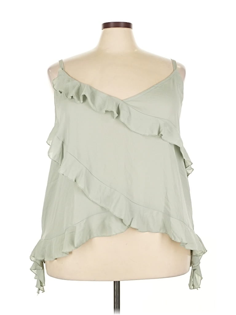 Pre-owned Torrid Sleeveless Blouse In Green