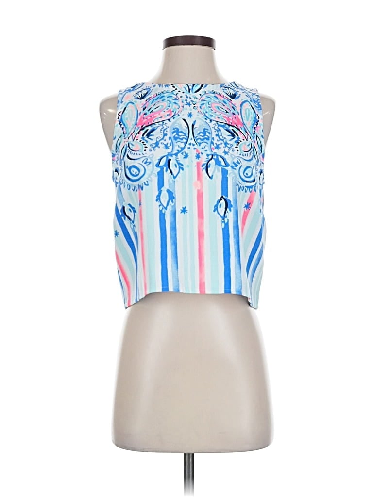Pre-owned Lilly Pulitzer Sleeveless Blouse In Blue