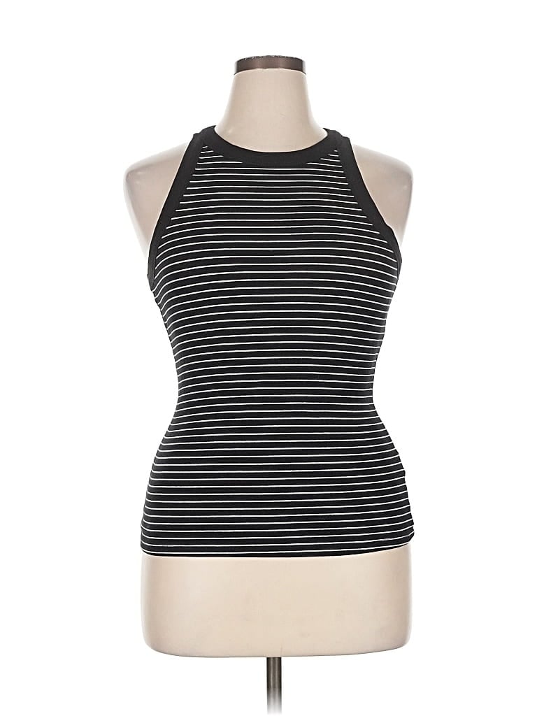 Pre-owned Simply Vera Vera Wang Tank Top Black Halter Neckline Tops