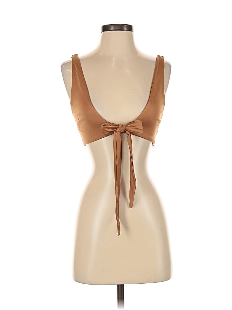 Pre-owned Tiger Mist Sleeveless Top Brown Sweetheart Neckline Tops