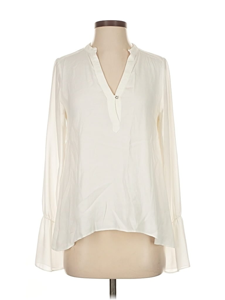 Pre-owned Gentle Fawn Long Sleeve Blouse In White