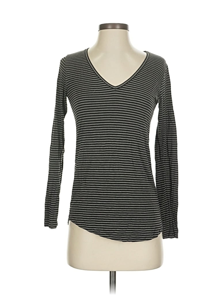 Pre-owned Majestic 3/4 Sleeve T-shirt In Gray