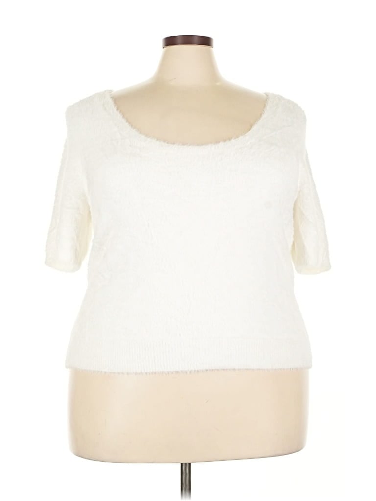 Pre-owned Maeve By Anthropologie Pullover Sweater In White