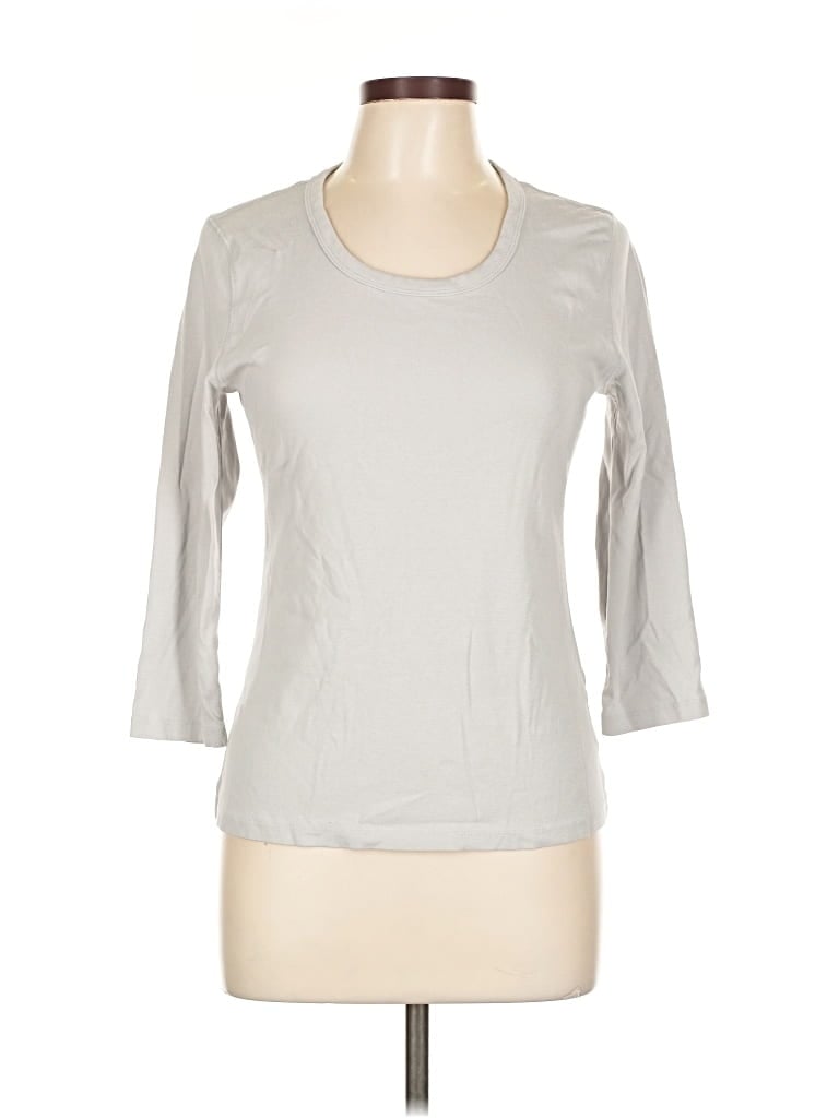 Pre-owned Lilla P 3/4 Sleeve T-shirt In Gray