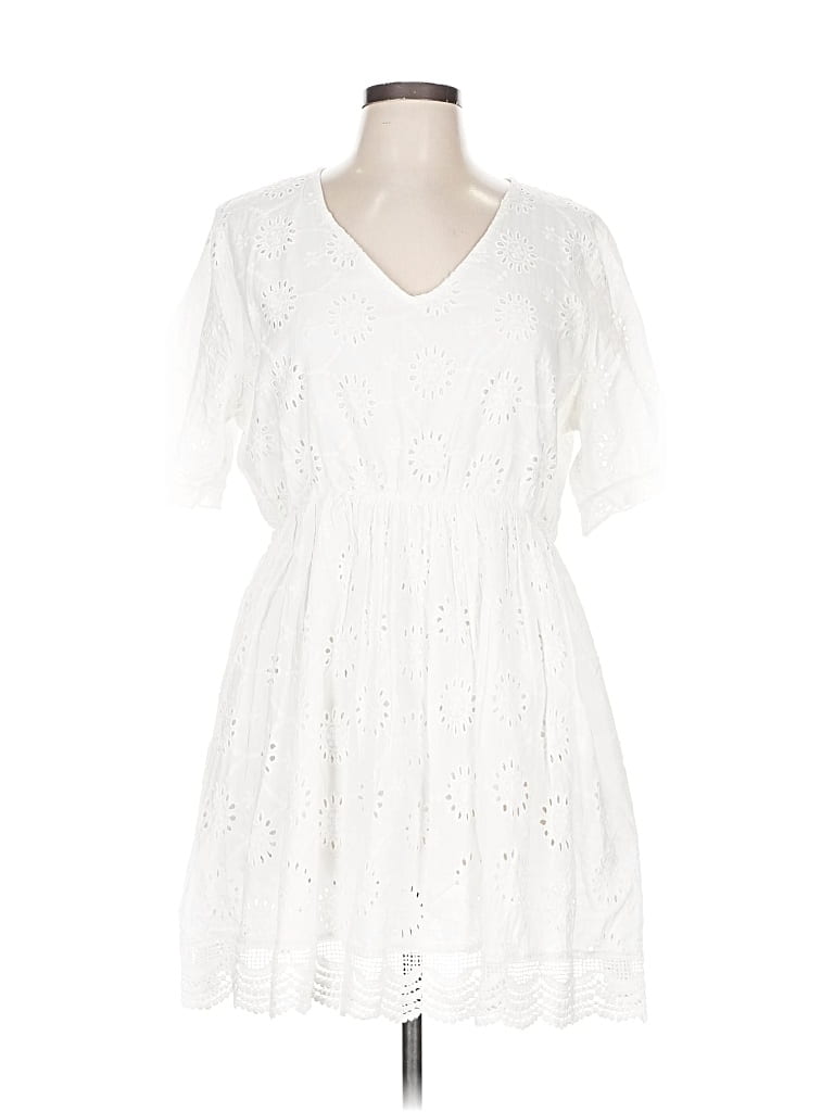 La Moda Casual Dress In White