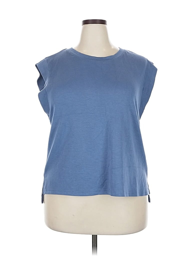 Pre-owned Ofeefan Sleeveless T-shirt In Blue