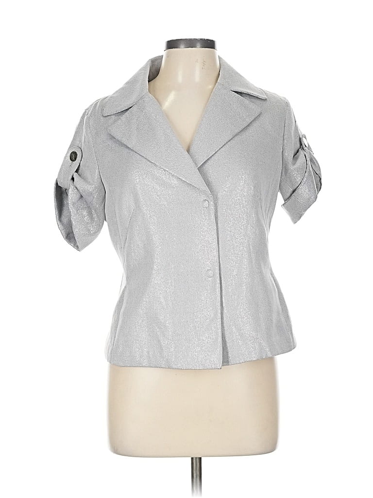 Pre-owned Akris Punto Blazer Jacket In Silver