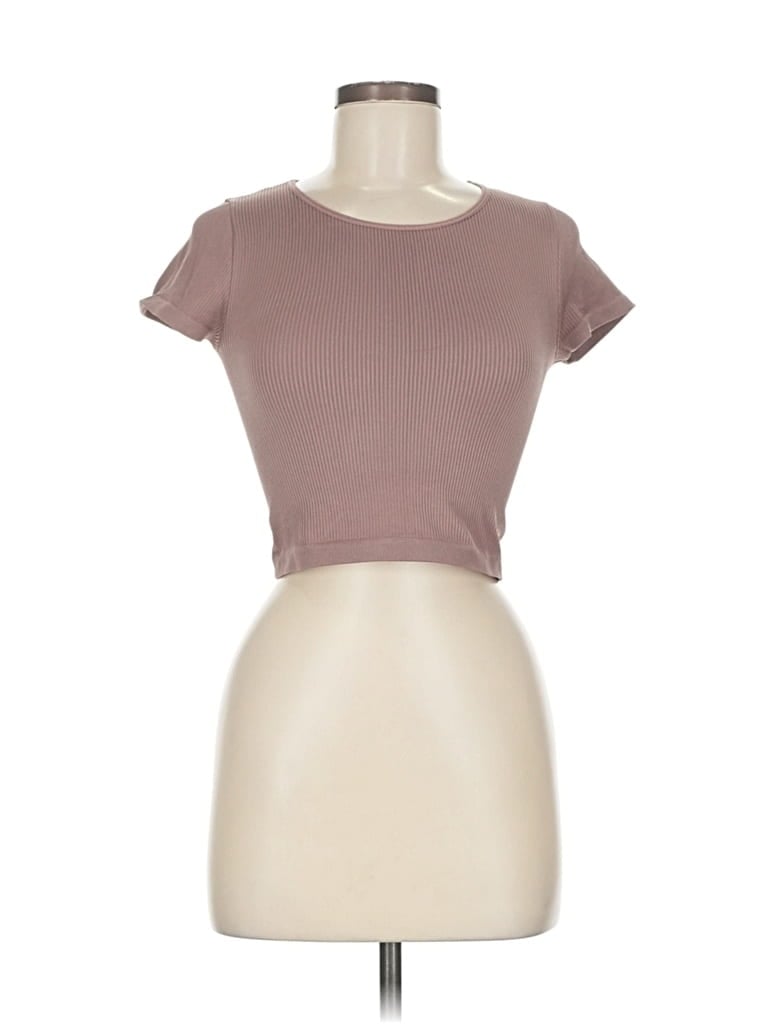 Pre-owned Out From Under Short Sleeve T-shirt In Brown