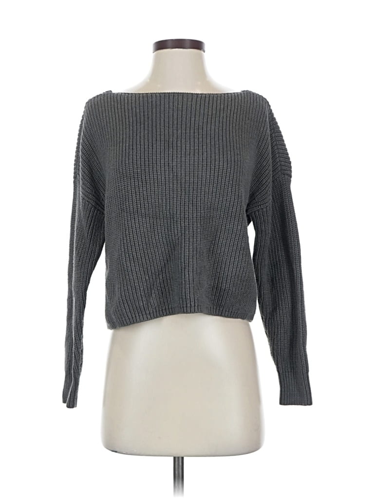 Pre-owned Bar Iii Pullover Sweater In Gray