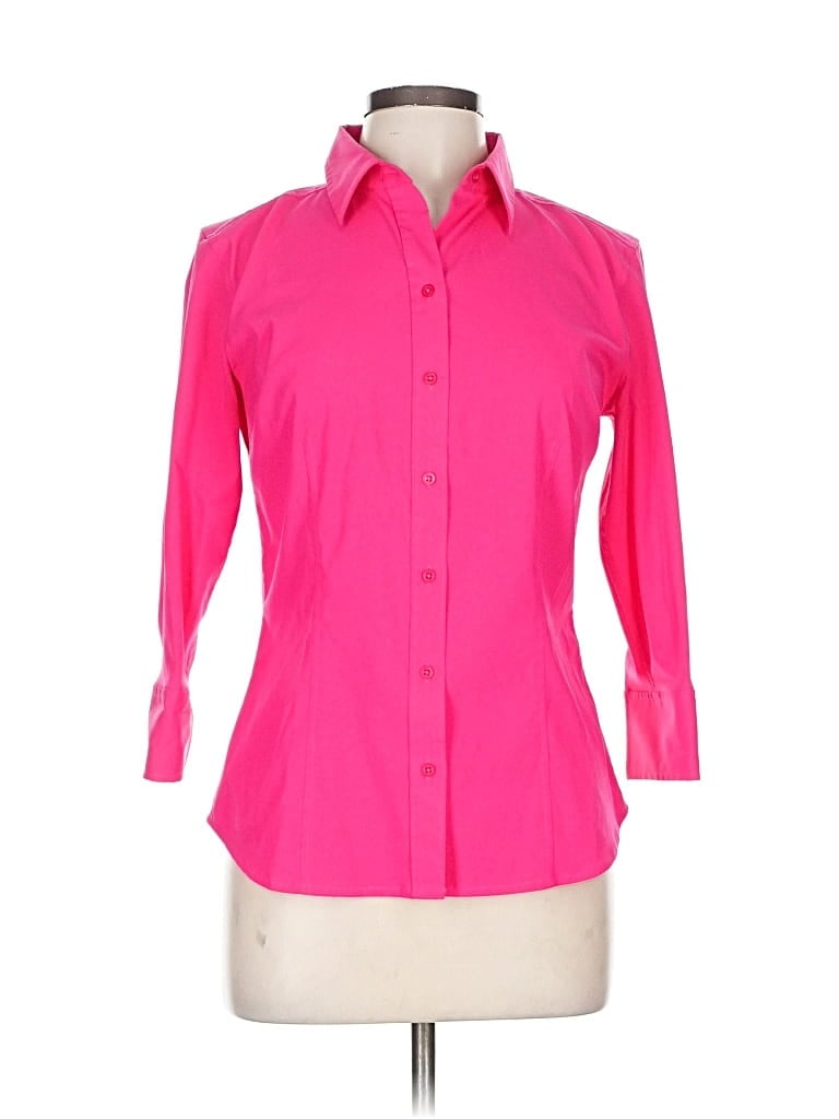 Pre-owned Express 3/4 Sleeve Blouse In Pink