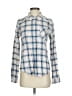 Paige 100% Cotton Plaid Blue Long Sleeve Button-Down Shirt Size S - photo 1
