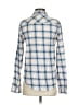 Paige 100% Cotton Plaid Blue Long Sleeve Button-Down Shirt Size S - photo 2