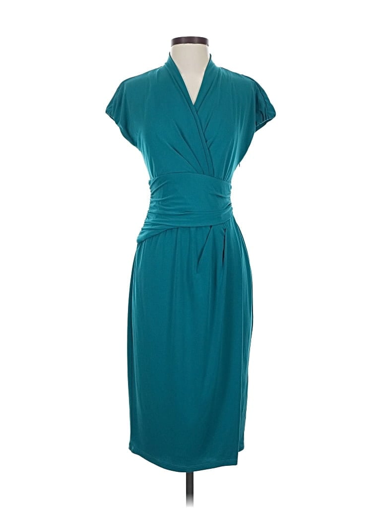 Pre-owned Suzi Chin For Maggy Boutique Cocktail Dress In Blue