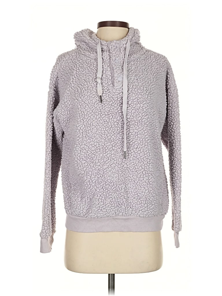 Pre-owned Z By Zella Fleece Jacket In Gray