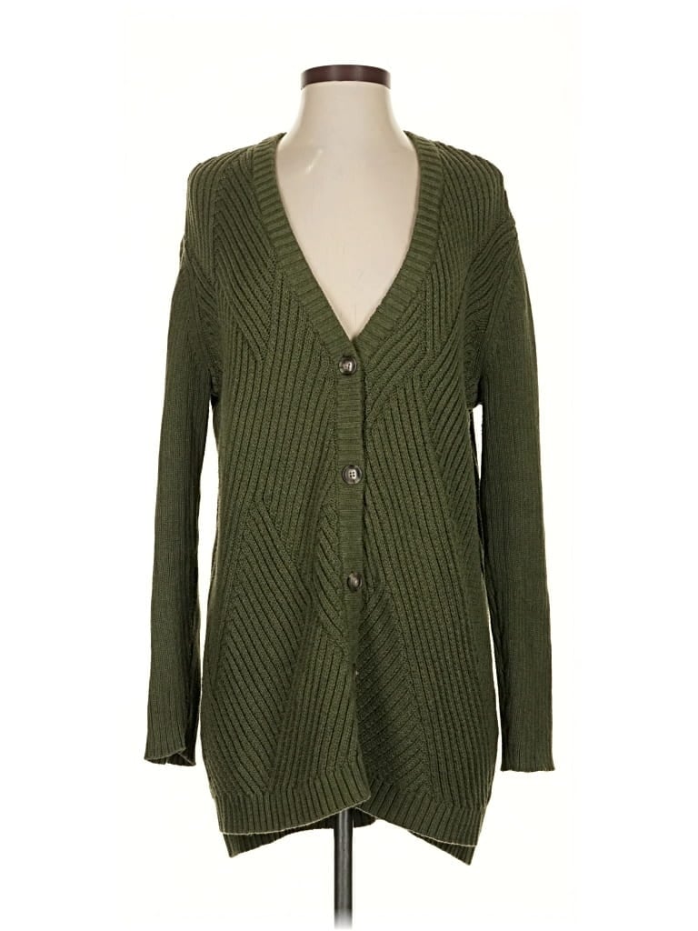 Pre-owned Cabi Cardigan Sweater In Green