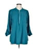 Assorted Brands 100% Polyester Teal 3/4 Sleeve Blouse Size L - photo 1